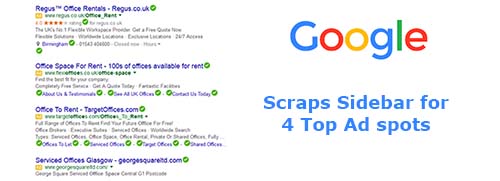 Google Scraps Sidebar for 4 Top Ad Spots